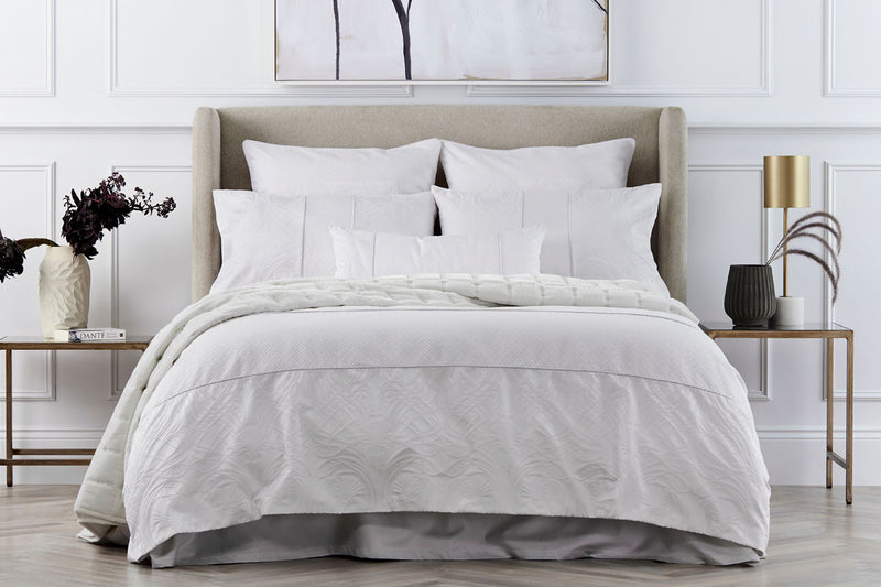 Zola Jacquard Duvet Cover Set - Ivory
