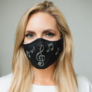 Silver Musical Notes Diamante