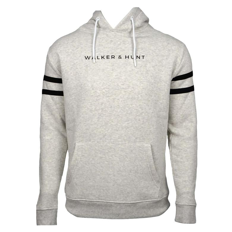 Striped Sleeve Hoodie - Grey