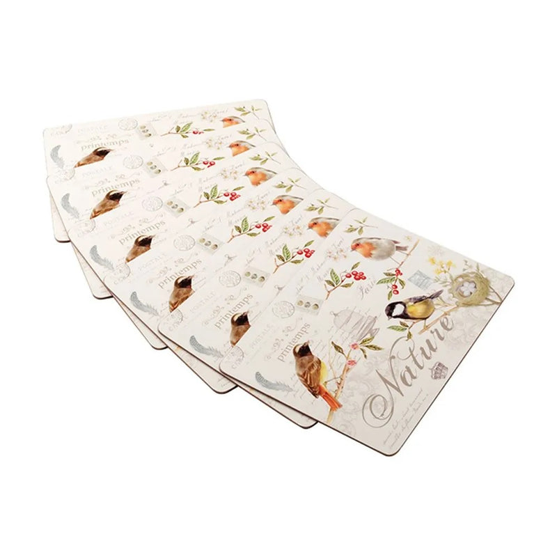 Songbird Cork-Backed Placemats Set Of 6