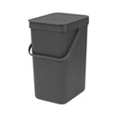 Sort  Go Waste Bin 12-Litre Grey
