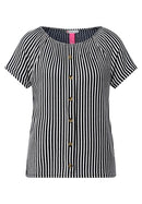 Vertical Stripe Shirt - Dark Foggy Blue