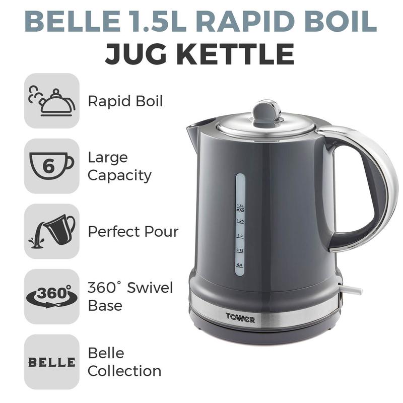 Belle Kettle 1.5l - Grey