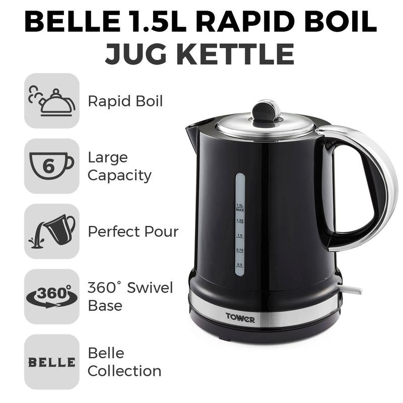 Belle 1.5 Litre Kettle - Black