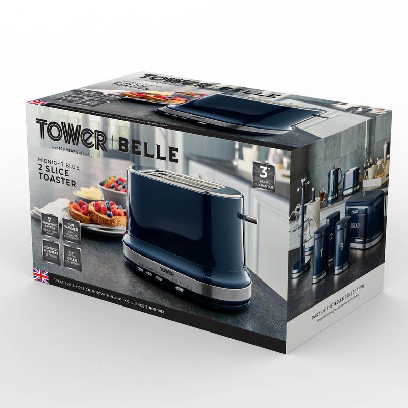 Belle 2 Slice Toaster - Blue