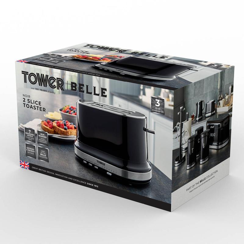Belle 2 Slice Toaster  - Black