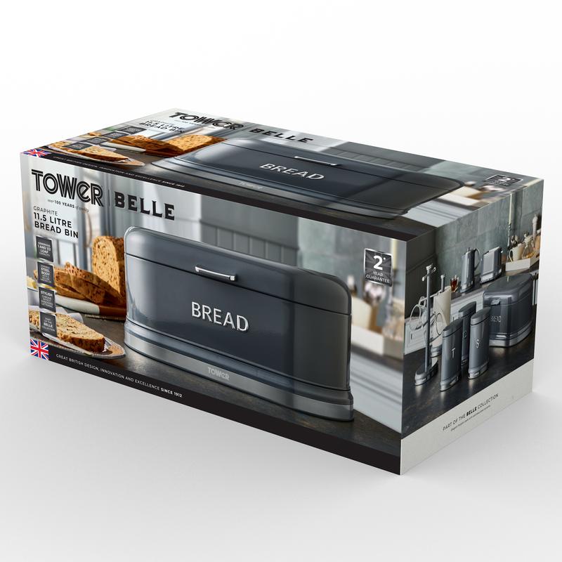Belle Bread Bin - Grey