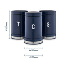 Belle Set of 3 Canisters - Blue
