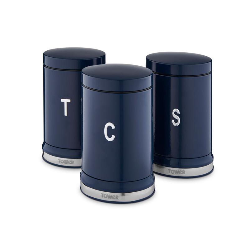 Belle Set of 3 Canisters - Blue