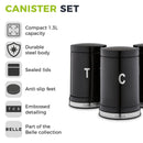 Belle Set of 3 Canisters - Black