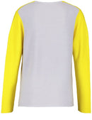 New Prep V-Neck Jumper - Lemon