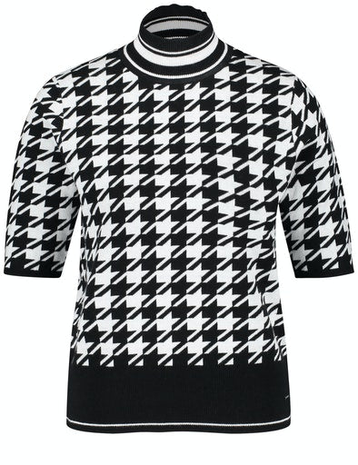 Black Addict Short Sleeve Print Knit