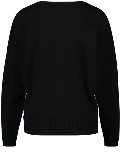 Black Addict Houndstooth Crew Knit