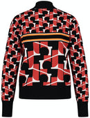 Retro Perspective High Neck Knit - Red