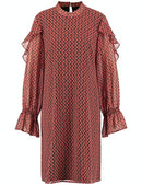 Retro Perspective Dress - Red