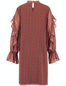 Retro Perspective Dress - Red