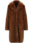 Retro Perspective Wool Coat - Brown