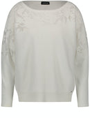 Botanical Explorer Crew Neck Jumper - Off White