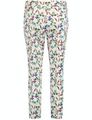Jardin Tropical Print Crop Trouser - Off White