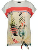 Jardin Tropical Round Neck T-shirt - Off White
