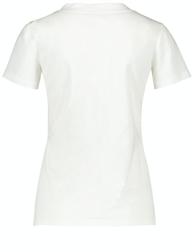 Jardin Tropical V-Neck T-shirt - Off White