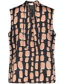 Desert Horizons Sleeveless Blouse - Black Pattern