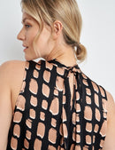 Desert Horizons Sleeveless Blouse - Black Pattern