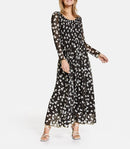 Spring Blossoming Jersey Dress - Black Pattern
