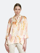 Out In The Field 3/4 Sleeve Blouse - Vibrant Magnolia