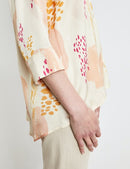 Out In The Field 3/4 Sleeve Blouse - Vibrant Magnolia