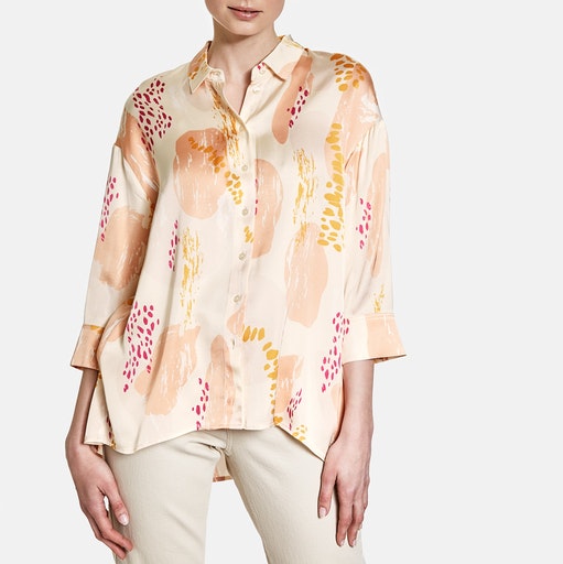 Out In The Field 3/4 Sleeve Blouse - Vibrant Magnolia