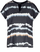 Sunrise Walks Long Sleeve T-shirt - Navy Pattern