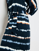 Sunrise Walks Woven Dress - Navy Pattern