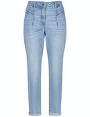Spring Blossoming Crop Jeans - Light Blue