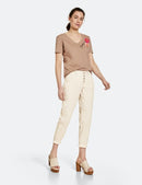 Out In The Field Crop Trouser - Oatmeal