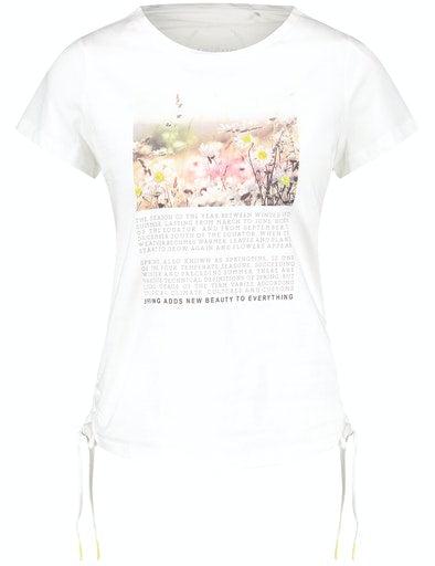 Spring Blossoming Short Sleeve T-Shirt - Off White