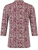 The New Preppy 3/4 Sleeve T-shirt - Taupe Print