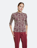 The New Preppy 3/4 Sleeve T-shirt - Taupe Print