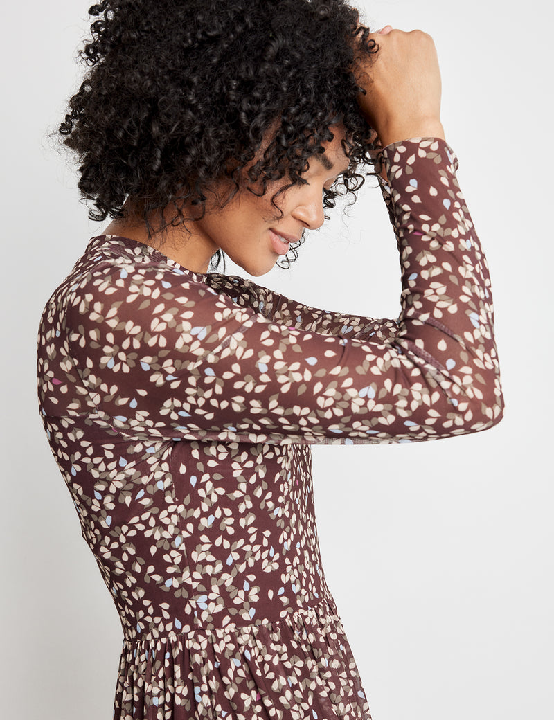 The New Preppy Dress - Taupe Print