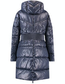 Hooded Long Padded Coat - Navy