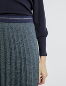 The New Preppy Long Skirt - Navy Pattern