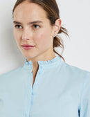 The New Preppy Long Sleeve Blouse - Morning Sky