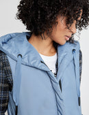 Hooded Long Gilet - Foggy Air