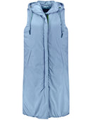Hooded Long Gilet - Foggy Air