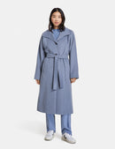Belted Long Wool Coat - Foggy Air