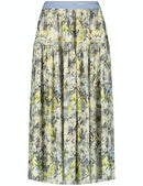 Long Print Skirt - Foggy Air