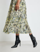 Long Print Skirt - Foggy Air