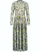 Print Long Sleeve Dress - Foggy Air