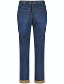 Drawstring Denim Jogger - Dark Blue