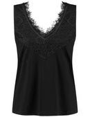 Modern Dress Up Jersey Top - Black